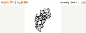 5 Pcs Koi Fish Charm, Antique Silver TierraCast Fish Charms, Silver Sea charms 94-2306-12 - P2306SA - BeadPrism