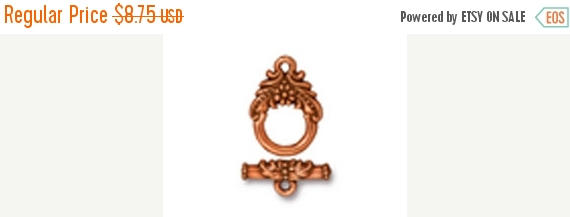 70% OFF 5 Sets Toggle Clasps 13mm Antique Copper Tierracast 94-6028-18 - P6028CA - BeadPrism