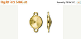 70% OFF 5 Pc Faceted Rivoli Link 11mm Bright Gold TierraCast Link Rivoli Holder - P3151GB - BeadPrism