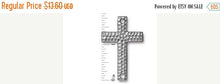 Load image into Gallery viewer, 70% OFF 4 Pc Hammertone Cross Link 6x2mm Antique Pewter TierraCast Link - P3150PA - BeadPrism