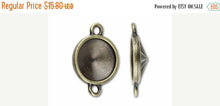 Load image into Gallery viewer, 70% OFF 5 Pc Rivoli Bezel Setting Faceted Rivoli Link 18mm Oxidized Brass TierraCast Link - P3155BO - BeadPrism