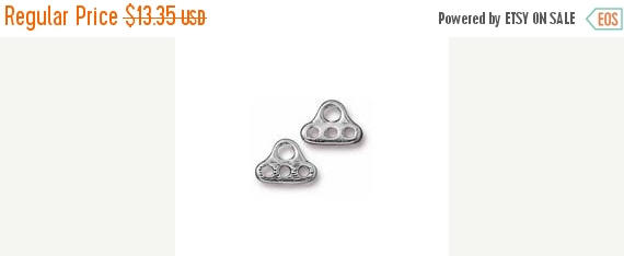 70% OFF 10 Pc 3 Hole End Bar Link 8x11mm Antique Pewter Finish TierraCast Link 94-3168-40 - P3168PA - BeadPrism