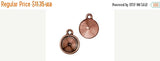 5 Pc Rivoli Frame holder Charm 12mm Antique Copper Finish TierraCast Charm Swarovski bezel - P2311CA