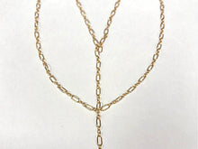 Load image into Gallery viewer, 20 Feet Lariat Chain By Foot, 14K Gold Filled Double Bar Designer Chain 2mm, Dapped Chain - GC384-20 - BeadPrism