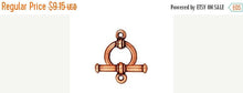 Load image into Gallery viewer, 5 Sets Toggle Clasp 12mm Bar Antique Copper Finish, Tierracast Toggle Clasps 94-6016-18 - P6016CA - BeadPrism