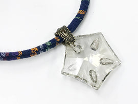 Lotus flower Pendant Swarvoski Crystals 40mm Silver Shade, Yoga, buddha, Lotus Pendant - 6908-40SS - BeadPrism