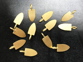 4 Pcs 24K Gold Vermeil Over Sterling Silver Leaf Pendant 18 x 10mm, 2mm hole Satin Matte - VF1078 - BeadPrism