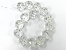 Load image into Gallery viewer, 15mm Large Crystal Beads, Ecthed checkered pattern, 14 Beads/std, AA quality, highy faceted - DC101 - BeadPrism