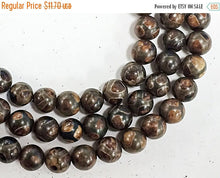 Load image into Gallery viewer, 8.5mm Tibet Agate Gemstone Brown Beads Strand, Hand Painted,   47 Beads - SAGT504 - BeadPrism