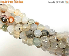10mm Jade Faceted Round Gemstone Bead Strand. 38 Beads  - SJA174 - BeadPrism