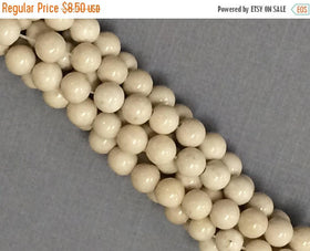 25% OFF 8mm Fossil Stone White Ivory Cream Round Full Strand Gemstone Beads -50beads- FB101 - BeadPrism