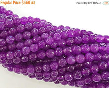 Load image into Gallery viewer, 6mm Jade Faceted Round, Dark Bodacious Pink, 15 inch, 64 Beads, Pink Orchid gemstone Beads - SJA 200 - BeadPrism