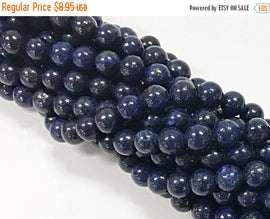 8mm Round Lapis Gemstone Beads Full 16