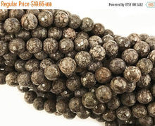 Load image into Gallery viewer, 10mm Agate Faceted Round, Mountain Brown 15" 38 Beads, Brown earth tones gemstone Beads - SAGTXXC - BeadPrism