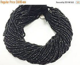 25% OFF 2.8mm Black Spinel Faceted  Beads Gemstone Beads Strand  - Full Strand  13.5 Inch- SBS102A - BeadPrism