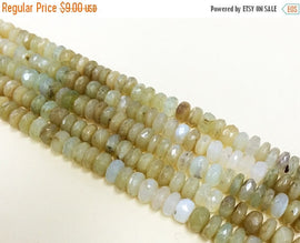 25% OFF 9mm Peruvian Opal Faceted Rondells Gemstone Beads  - Brown Beads - 10 Beads - S281P3 - BeadPrism