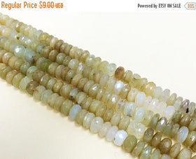 25% OFF 9mm Peruvian Opal Faceted Rondells Gemstone Beads  - Brown Beads - 10 Beads - S281P3 - BeadPrism