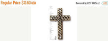 Load image into Gallery viewer, 70% OFF 4 Pc Hammertone Cross Link 6x2mm Oxidized Brass Pewter TierraCast Link - P3150BO - BeadPrism