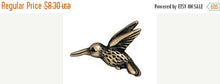 Load image into Gallery viewer, 5 Pc Hummingbird Bead 18x14mm, 1.25mm hole Oxidized Brass Plated Tierracast - 94-5518-27 - P5518BO - BeadPrism