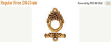 5 Sets Toggle Clasps Gold 13mm Round 17mm Bar 22K Gold Plated Tierracast Gold Toggle Clasp - P6028Ga