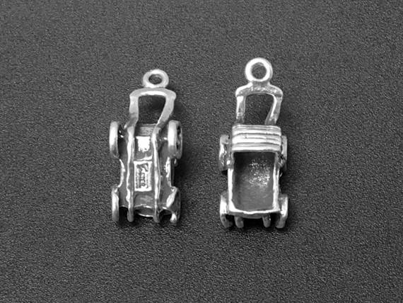 Baby Carriage Charm Sterling Silver 15mm, baby charms, mom charms, Baby Carriage charms - SP116 - BeadPrism