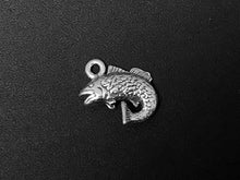Load image into Gallery viewer, Fish Charm Sterling Silver 14mm, animal charms, fish charms, bass fish charms - SP125 - BeadPrism
