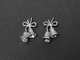 Bells Charm Sterling Silver 15mm, valentine charms, love charms, Wedding Bells charms - SP134 - BeadPrism