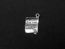 Load image into Gallery viewer, Marriage License Charm Sterling Silver 18mm, Wedding charms, Marriage certificate charms - SP135 - BeadPrism