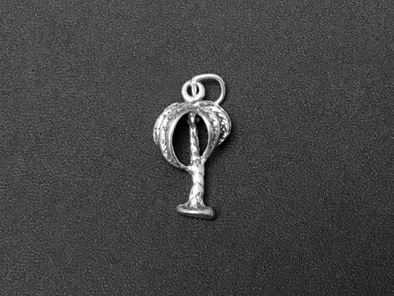 Palm Tree Charm Sterling Silver 21mm, Tropical charm, Florida charms, Palm Tree charms SP138 - BeadPrism