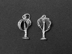 Palm Tree Charm Sterling Silver 21mm, Tropical charm, Florida charms, Palm Tree charms SP138 - BeadPrism