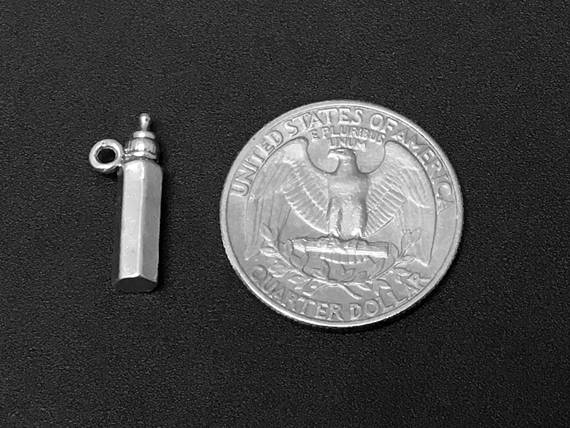 Baby Bottle Charm Sterling Silver 18mm, silver Bottle Charms, mom charms, Baby Bottle charms - SP139 - BeadPrism