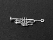 Load image into Gallery viewer, Trumpet Charm Sterling Silver 36mm, music charms, music band charms, Trumpet Charms - SP148 - BeadPrism