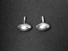 Football Charm Sterling Silver 12mm, Sports Charms, Football Ball charms - SP168 - BeadPrism