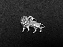 Load image into Gallery viewer, Lion Charm Sterling Silver 11.5mm, Cat charms, Animal charms, Lion charms - SP166 - BeadPrism