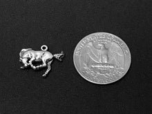 Load image into Gallery viewer, Horse Charm Sterling Silver 14mm, Bucking Bronco Charms, Animal charm, Bucking Bronco charms - SP160 - BeadPrism