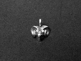 Ram Head Charm Sterling Silver 15mm, Ram Charms, Capricorn Charms, Ram Head Mascot charms - SP159 - BeadPrism
