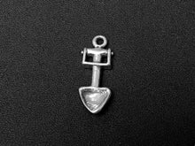 Load image into Gallery viewer, Hand Shovel Charm Sterling Silver 21mm, Garden Charms, Farm Charms, Hand Shovel charms - SP179 - BeadPrism