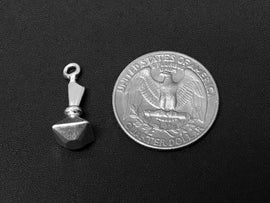 Perfume Bottle Charm Sterling Silver 21.5mm, Fashion Charms, Perfume Bottle charms - SP212 - BeadPrism