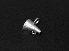 Load image into Gallery viewer, Half Megaphone Charm Sterling Silver 13.5mm, Cheerleader Charms, Megaphone charms - SP214 - BeadPrism