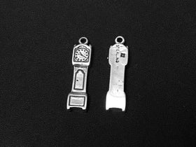 Grandfather Clock Charm Sterling Silver 23.5mm, Grandfather Clock charms, Time Charms - SP242 - BeadPrism