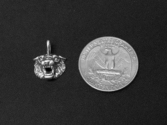 Bobcat Charm Sterling Silver 16.5mm, Cat charms, Animal charms, Bobcat charms - SP245 - BeadPrism