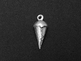 Ice Cream Cone Charm Sterling Silver 19mm, Food charms, Ice Cream Cone Charms - SP252 - BeadPrism