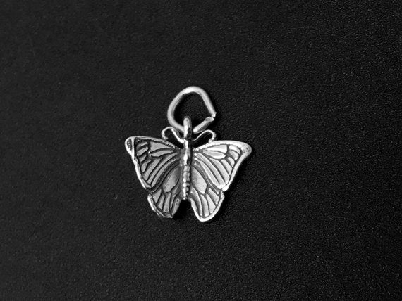 Butterfly Charm Sterling Silver 14mm, animal charms, insect charm, Butterfly charms - SP401 - BeadPrism
