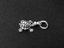 Load image into Gallery viewer, Turtle Charm Sterling Silver 17mm, Beach charm, Ocean Charm, Sea charm, Turtle charm -SP413 - BeadPrism