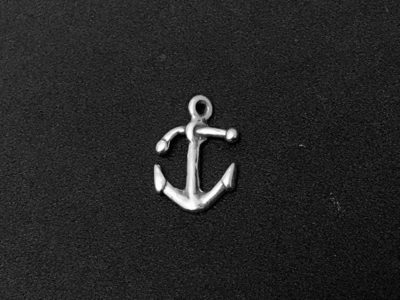 Anchor Charm Sterling Silver 17mm, Sea Charms, Boat Charms, Nautical Charms, Anchor charms - SP307 - BeadPrism