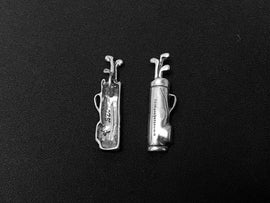 Golf Bag Charm Sterling Silver 23.5mm, Golf Charm, Sports Charm, Games Charm, Golf Bag charm - SP261 - BeadPrism