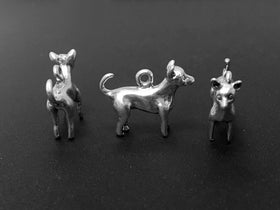 Chihuahua Charm Sterling Silver 12mm, Pet Charms, Dog charms, Chihuahua charms - SP276 - BeadPrism