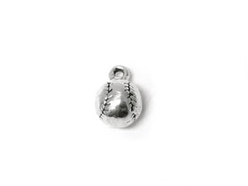 Baseball Ball Charm Silver 8.5mm, Team Sports charms, Baseball Ball charms SP266 - BeadPrism