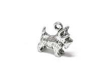 Load image into Gallery viewer, Scottish Terrier Charm Sterling Silver 13mm, Schnauzer Charms, Pet Charms, Dog charms - SP271 - BeadPrism