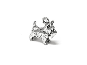 Scottish Terrier Charm Sterling Silver 13mm, Schnauzer Charms, Pet Charms, Dog charms - SP271 - BeadPrism